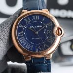 Cartier 42MM 18K Mechanical Movmene White/Blue Dial Men Watch